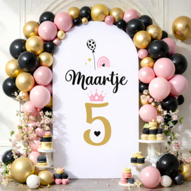 Raamsticker regenboog- ballon -kroon