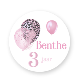 Traktatie stickers -Pink Balloons
