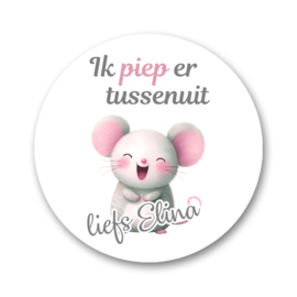Traktatiestickers -Ik Piep er tussenuit