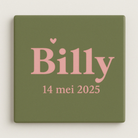 Naamsticker* geboortedatum* - Billy