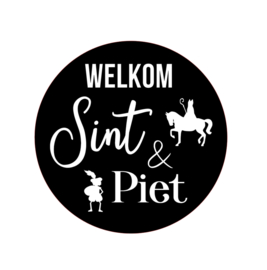 Raamsticker Cirkel Sinterklaas