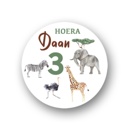 Traktatie stickers Safari