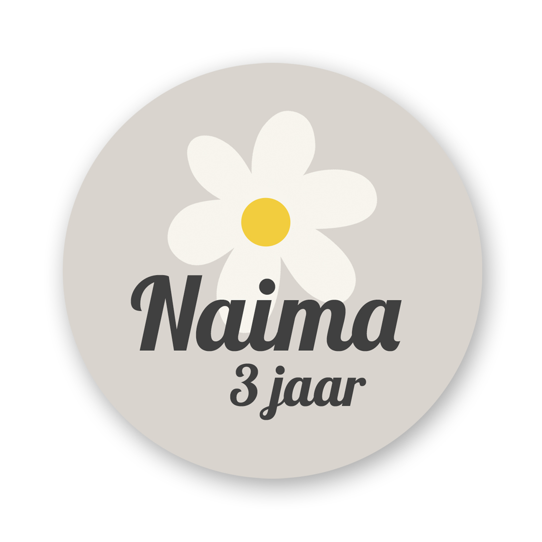 Traktatiestickers  - Madelief Naam en Leeftijd
