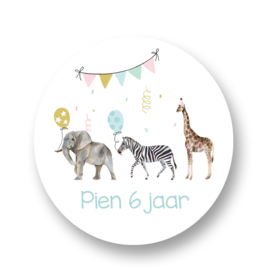 Traktatie stickers -Wildlife-Party!