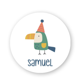 Sluitstickers naam bird