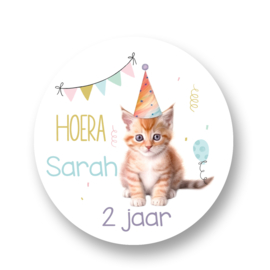 Traktatie stickers  Kitty