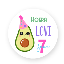 Traktatie stickers -avocado