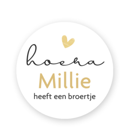 Sluitzegel -Hoera naam heeft een broertje