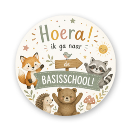 Traktatiestickers Basisschool – Hoera Ik Ga Naar de Basisschool