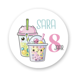 Traktatie stickers - Bubble Tea