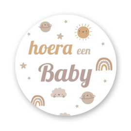 Sluitstickers Hoera een Baby