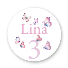 Traktatie stickers vlinders