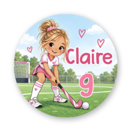 Traktatiestickers Hockey – Meisje | Sport Traktatie