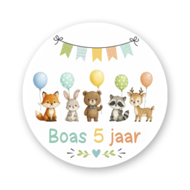 Traktatie stickers - Dierenfeest