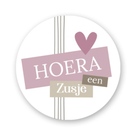 Sluitzegels  Hoera een zusje stripe