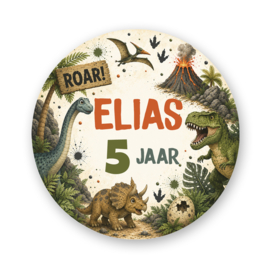 Traktatiestickers Dinosaurus met Naam en Leeftijd