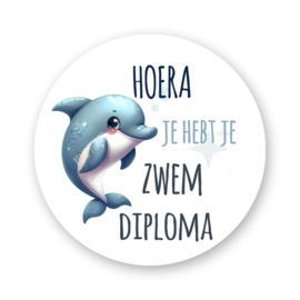 Traktatiestickers -Zwemdiploma