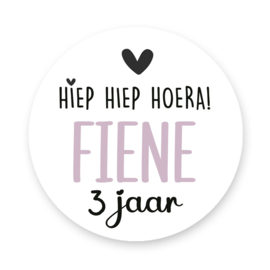 Traktatie stickers - HIEP HIEP HOERA