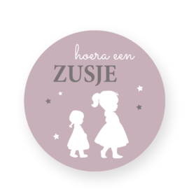 Sluitzegel Hoera een zusje Silhouette