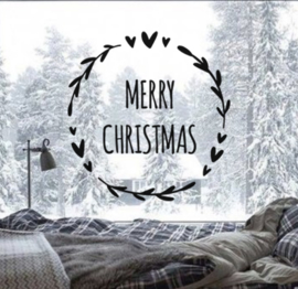Raamstickers Merry Christmas Herbruikbaar!!