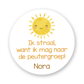 Traktatiestickers Ik straal ! ( peuter of kleuterklas)