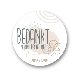 Sluitstickers Bedankt voor u bestelling - met naam webwinkel