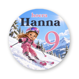 Traktatiestickers Skiën