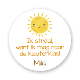 Traktatiestickers Ik straal ! ( peuter of kleuterklas)