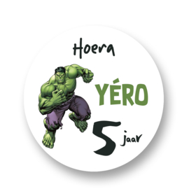 Traktatie stickers De Hulk