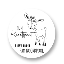 Sluitstickers kerst - Fijn Kerstfeest Deer !!