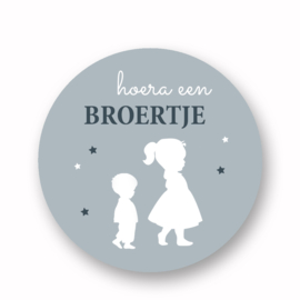 Sluitzegel Hoera een broertje Silhouette