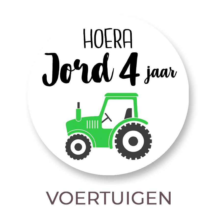 traktatiestickers VOERTUIGEN