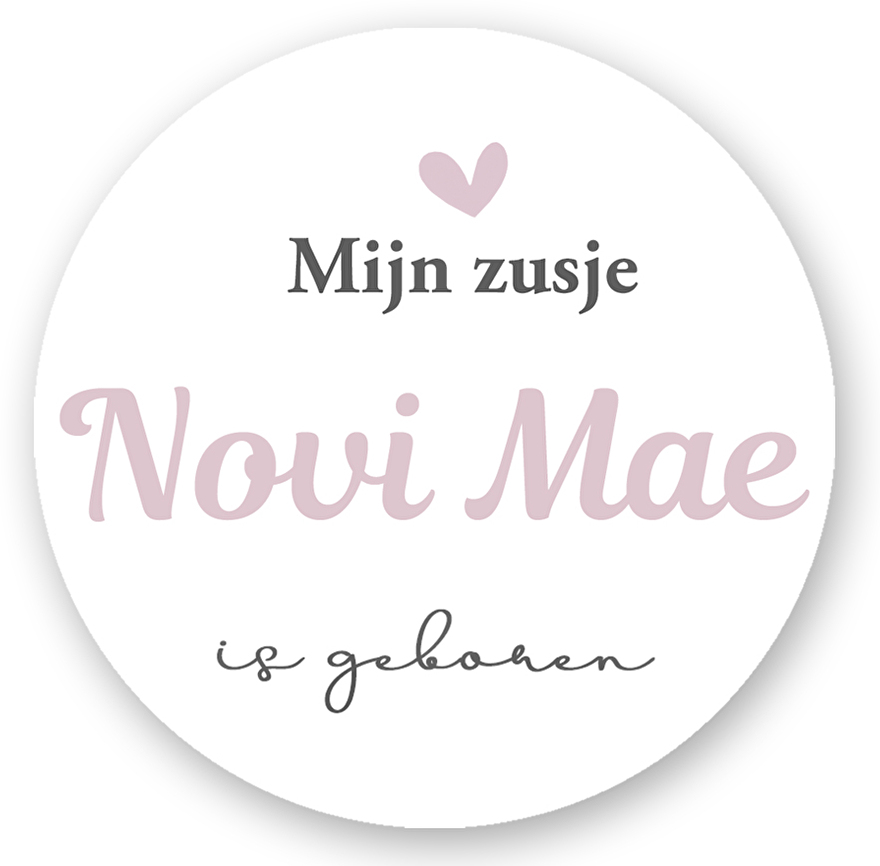 sluitstickers geboorte - gepersonaliseer