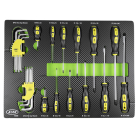 JBM Tools | Lade met schroevendraaierset en l-vormige sleutels