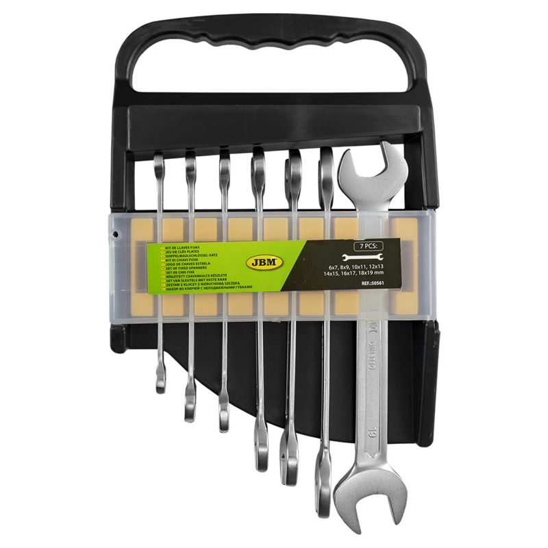 JBM Tools | SET VAN 7 SLEUTELS | Ring / steeksleutels sets | JBM-Tools