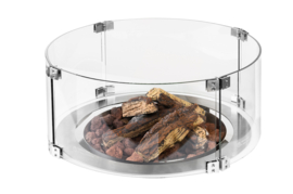 Glazen ombouw Cocoon Table inbouwbrander Rond