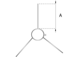 Rookkanaal RVS, Multifunctionele / tuidraadbeugel, diameter Ø150