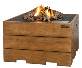 Happy Cocooning vuurtafel Teak vierkant set Exclusive