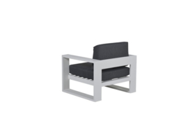 Cube lounge fauteuil mat wit