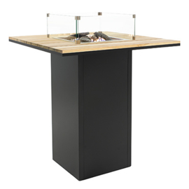 Cosiloft 100 Bar Table black frame / teak top