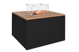 Easy Fires vuurtafel Cube Vierkant zwart