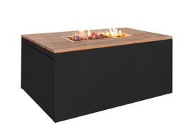 Easy Fires vuurtafel Cube Rechthoek zwart