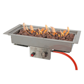 Easyfires complete set 50x25 cm rechthoek RVS