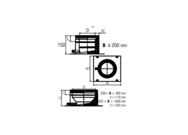 Dubbelwandig rookkanaal RVS, plaat met condensafvoer, diameter Ø 150-200