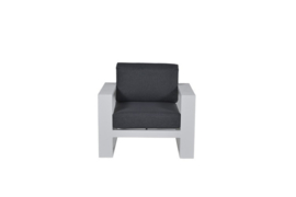 Cube lounge fauteuil mat wit