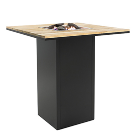 Cosiloft 100 Bar Table black frame / teak top