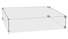 Easyfires Glasombouw rectangle groot / rechthoek 78x40 cm RVS