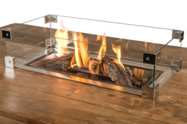 Glazen ombouw Cocoon Table Inbouwbrander Rechthoek groot