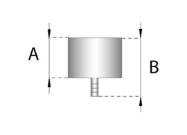 Rookkanaal RVS, Deksel/condensafvoer, diameter Ø150