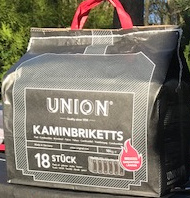 10Kg Bruinkool Briketten (Union, beperkt leverbaar))